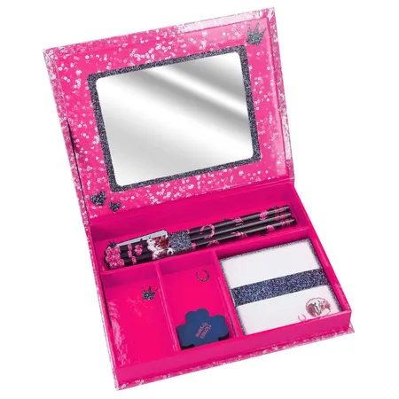 Depesche Horses Dreams Schreibwarenbox Pailetten, pink