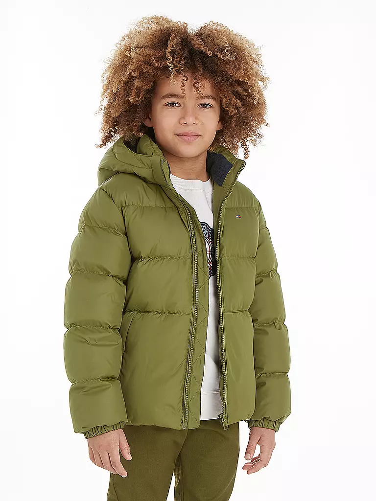 TOMMY HILFIGER Jungen Steppjacke olive