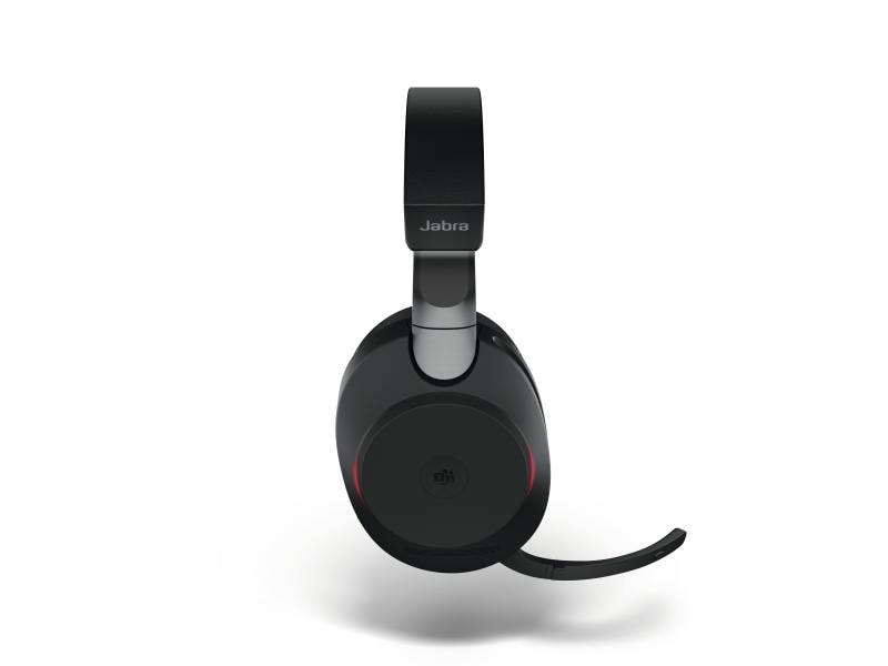Jabra Headset Evolve2 85 Duo MS Schwarz, USB-C Jabra Blueooth Headset mit Active Noise Cancelling