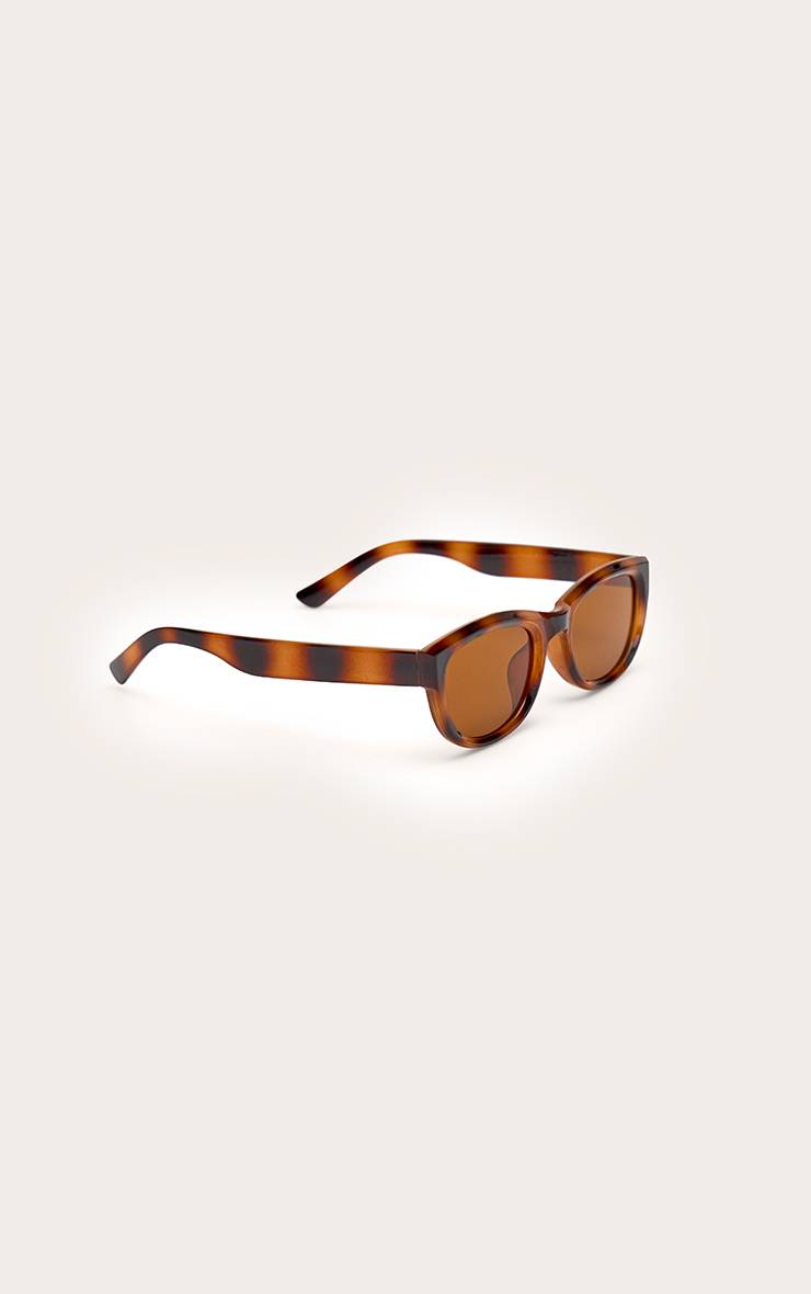 Tortoiseshell Lunettes De Soleil Œil De Chat Monture Marron Verres Teintés