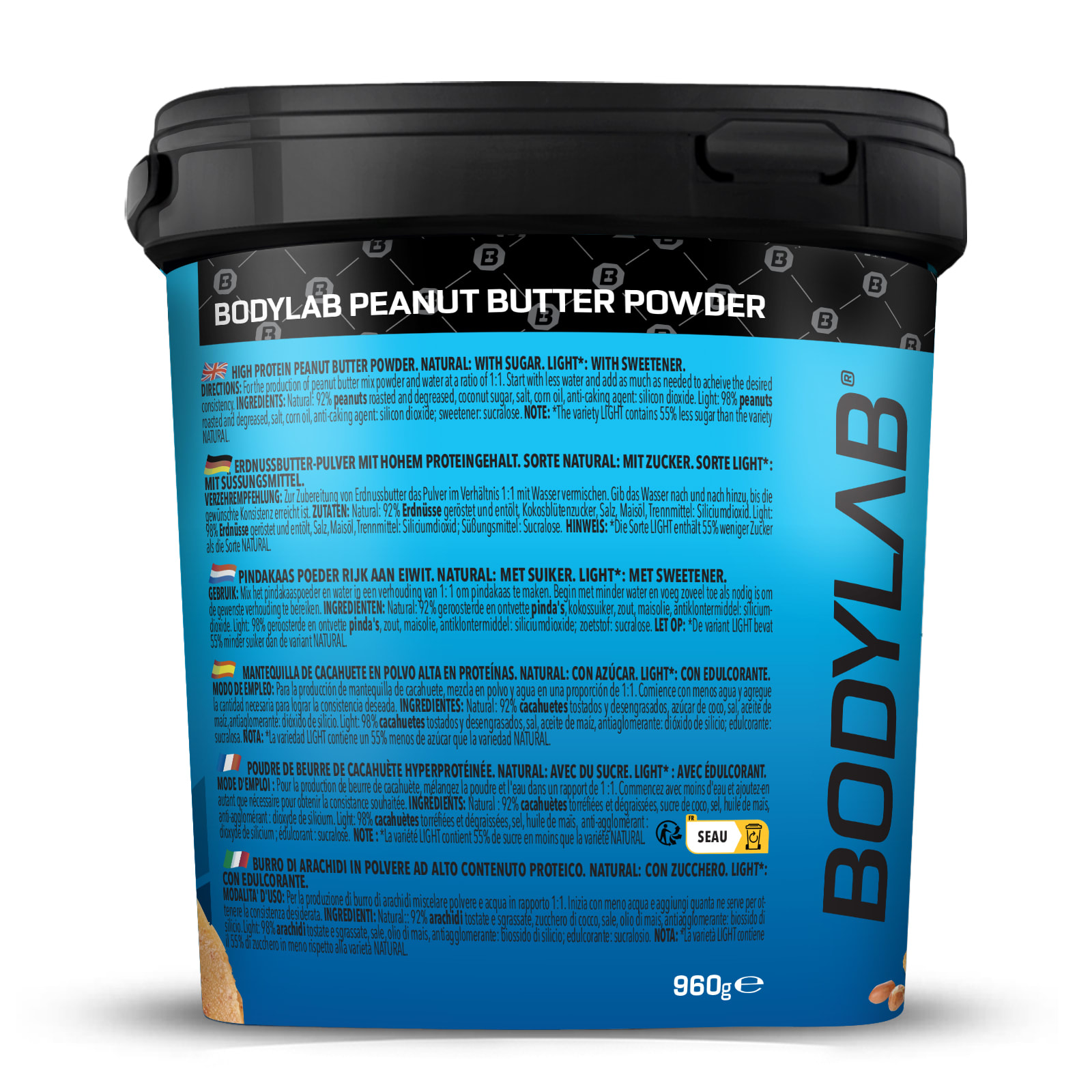 High Protein Peanut Butter Powder - 960g - Natural