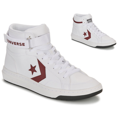 Converse - PRO BLAZE V2 LEATHER - Blanc / Bordeaux