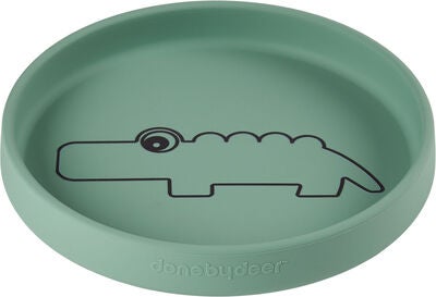 Done By Deer Silikontallerken Croco, Green