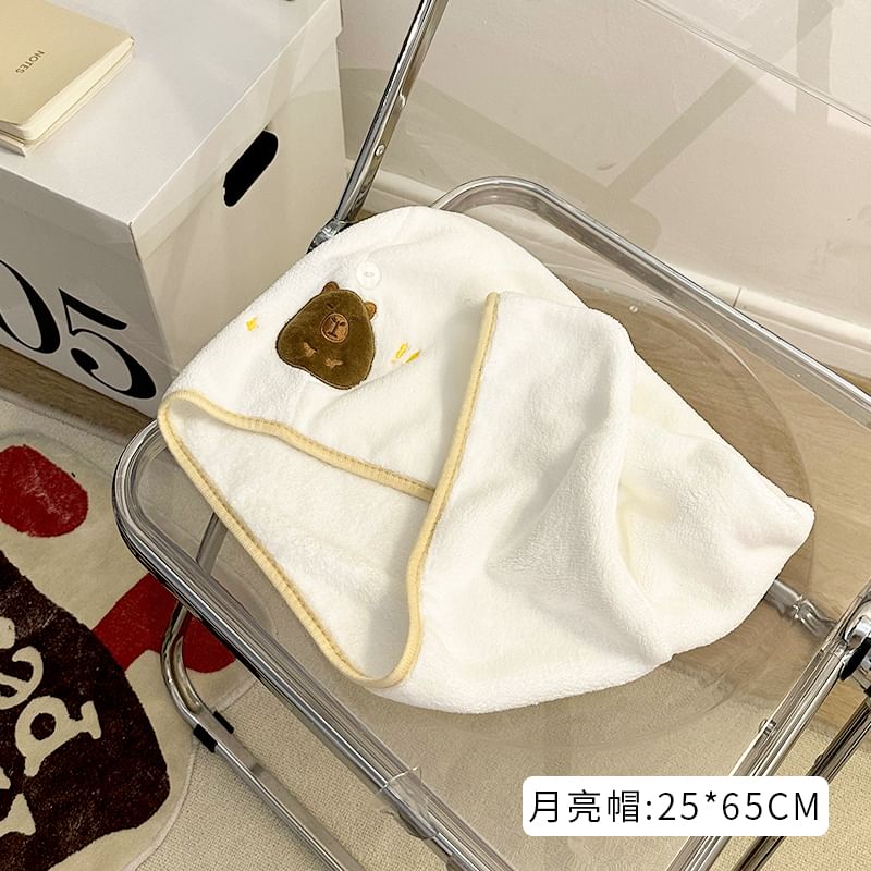 Momoi - Coral Fleece Snel Droog Haarhanddoek / Badhanddoek / Set (Verschillende Dessins)