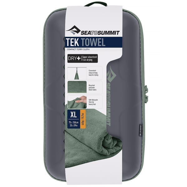 Serviette de voyage SEA TO SUMMIT TEK TOWEL BOUCLETTE XL SAGE