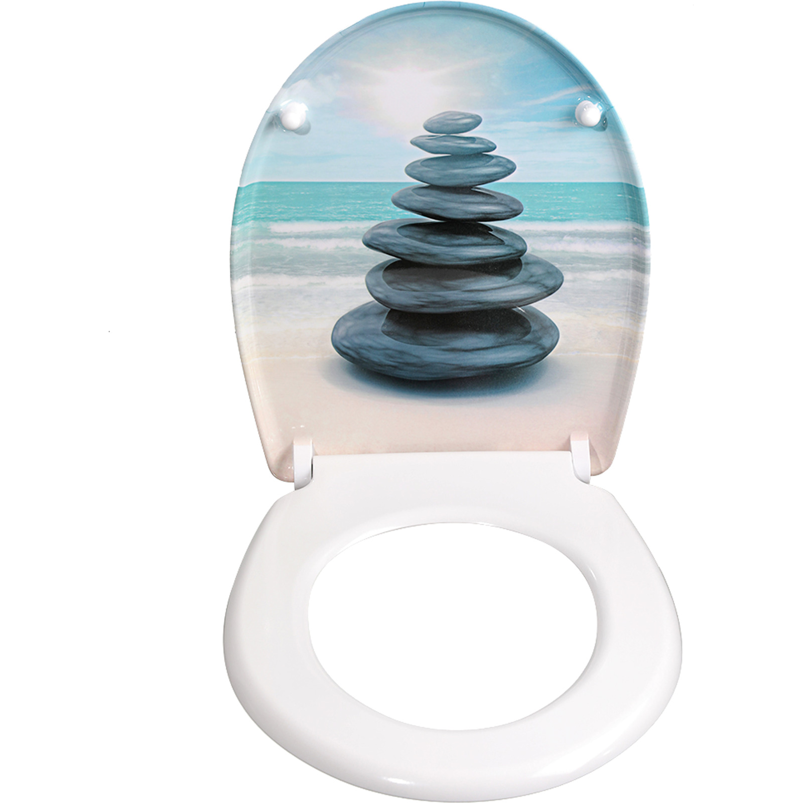 WC-Sitz Duroplast Black Stone Beach mit Absenkautomatik