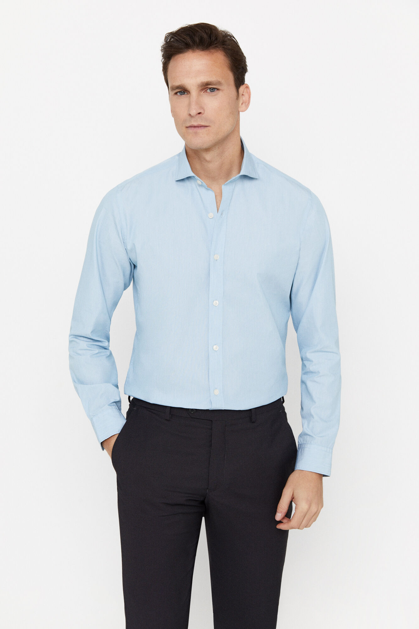 Camisa lisa coolmax slim fit - Verde