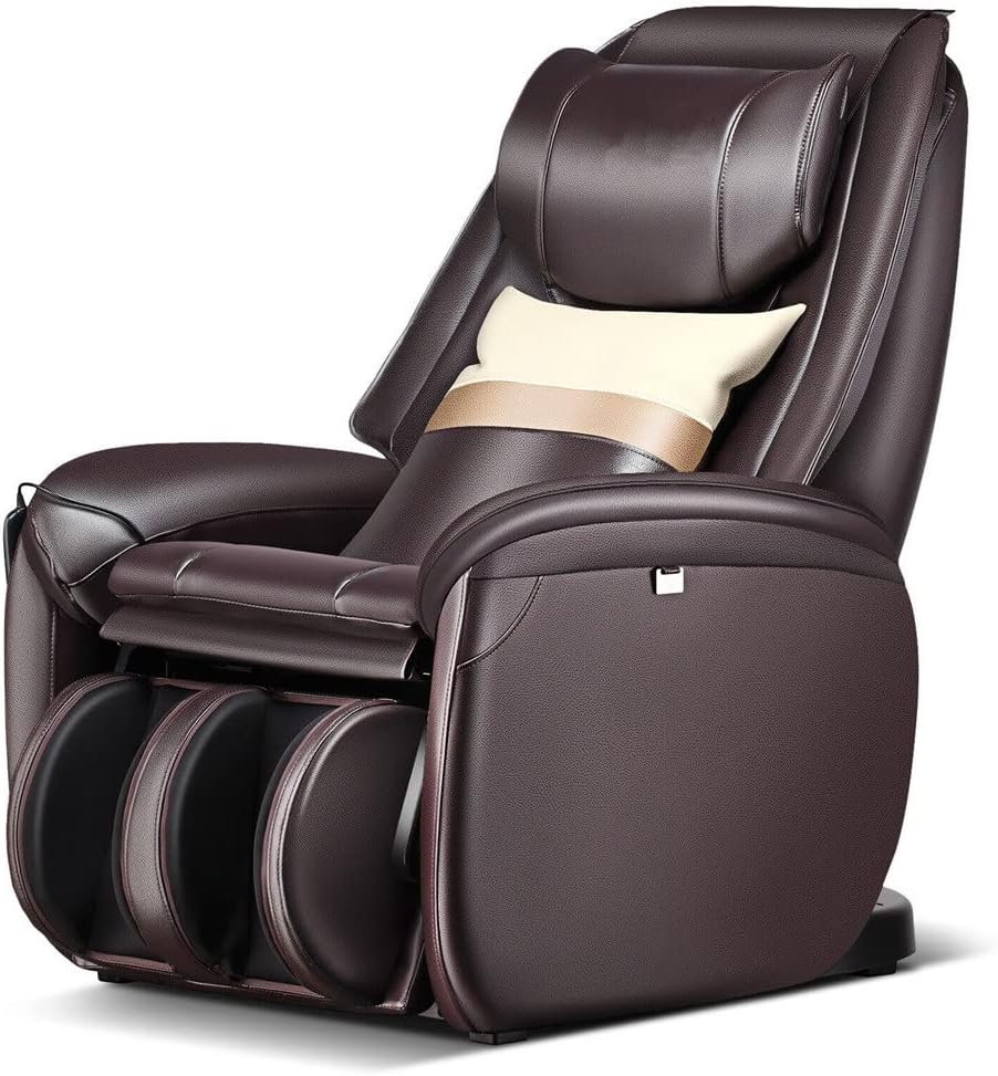 Poltrona de massagem Walnut Full Body SL Track Zero com apoio para os pés reversível e aquecimento.