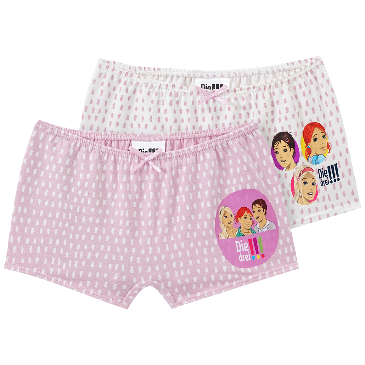 Topolino 2 Die drei !!! Pantys mit Print weiss / rosa