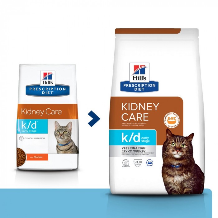 HILL'S Prescription Diet k/d Kidney Care Early Stage - Croquettes pour chat