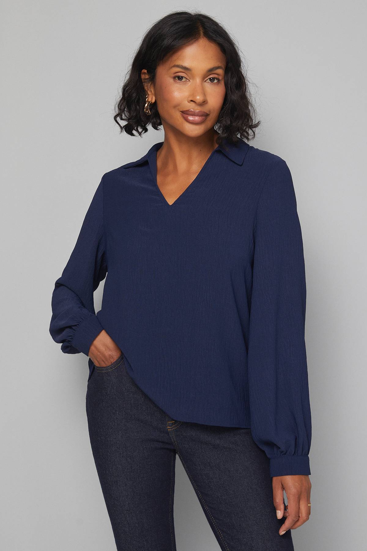 Wallis Blouse Tissée à Col