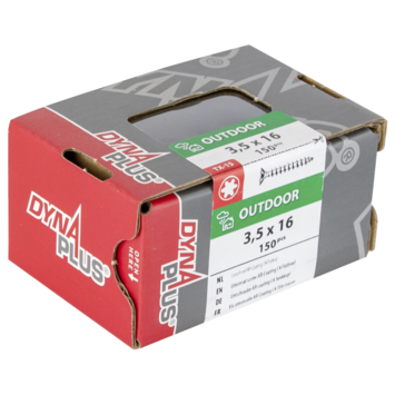 Dynaplus Schroef universeel platkop AR-coating TX-15 3.5x16 150 stuks