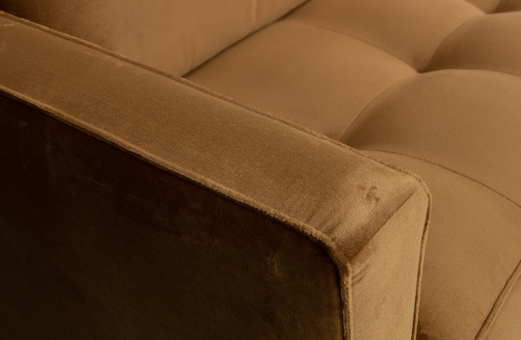 BePureHome 3-zitsbank Rodeo Classic velvet Rodeo Classic Bank 3-zits Velvet - Honing Geel