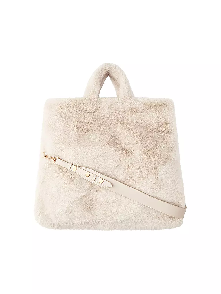 RICH & ROYAL Umhängetasche in Felloptik beige