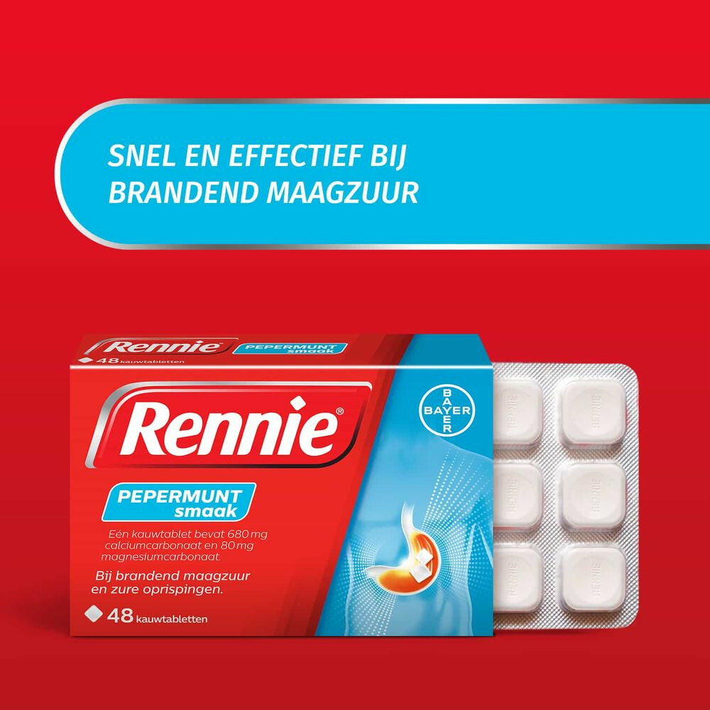 Rennie Pepermunt 48 tabletten