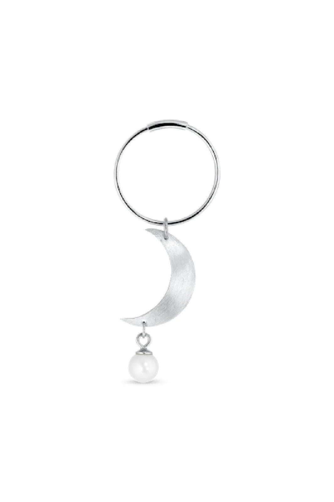 Jane Kønig Half Moon Creole with pearl silver