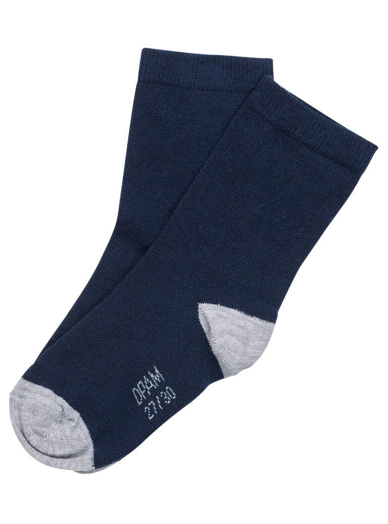 Chaussette garçon marine et grise