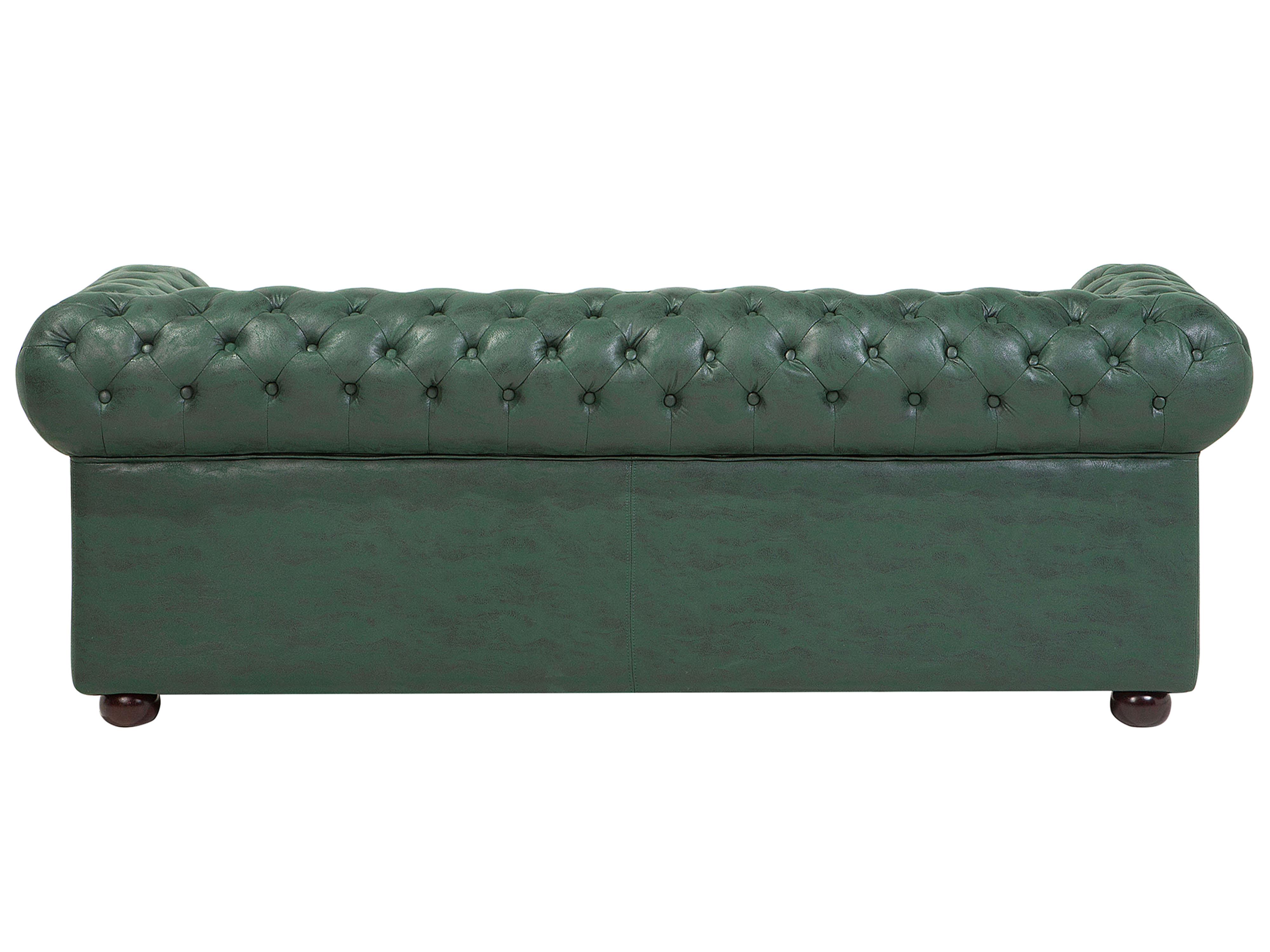 Bank 3-zits CHESTERFIELD Kunstleer Groen