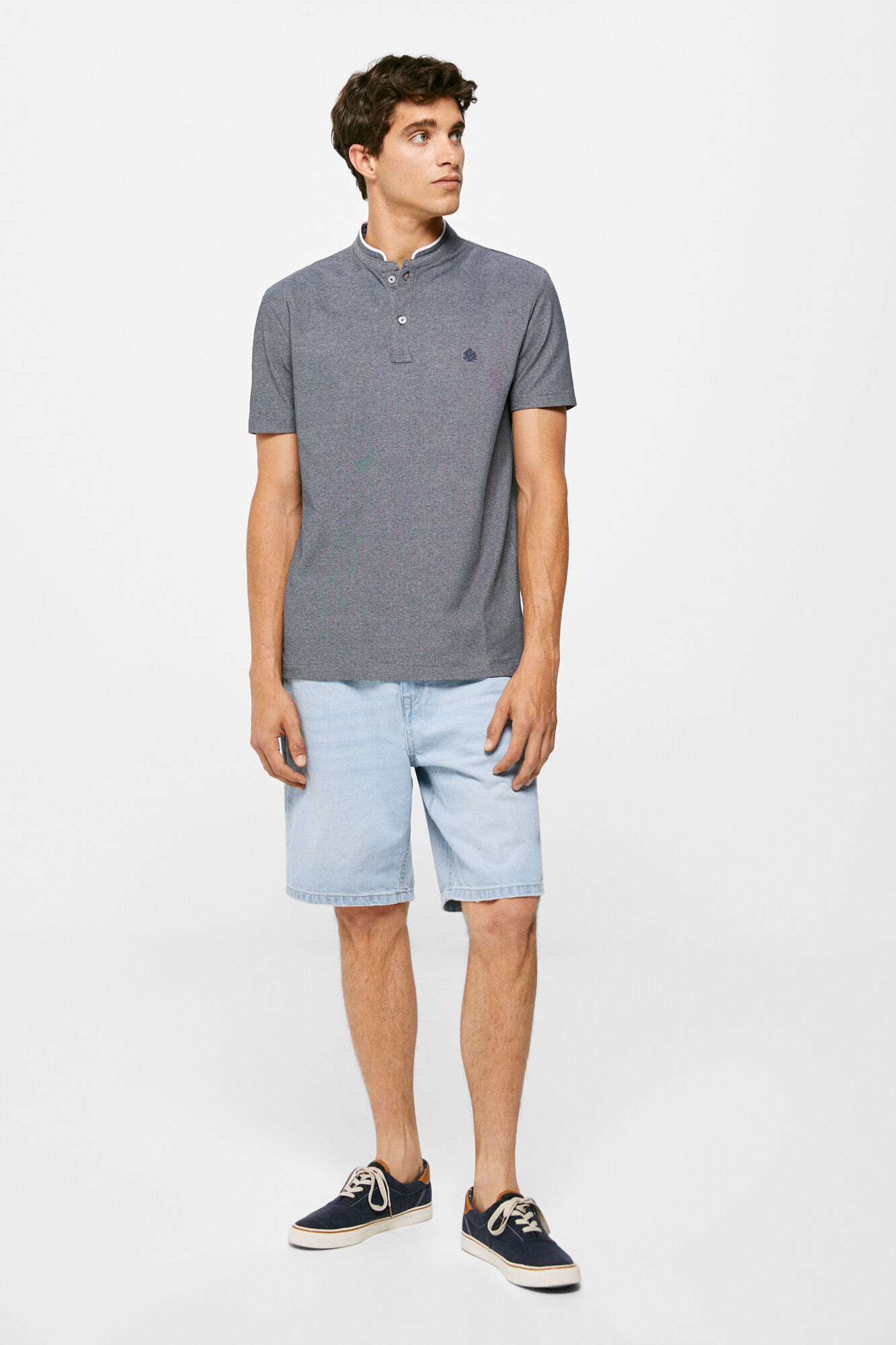 Polo Mao Oxford - Azul Escuro