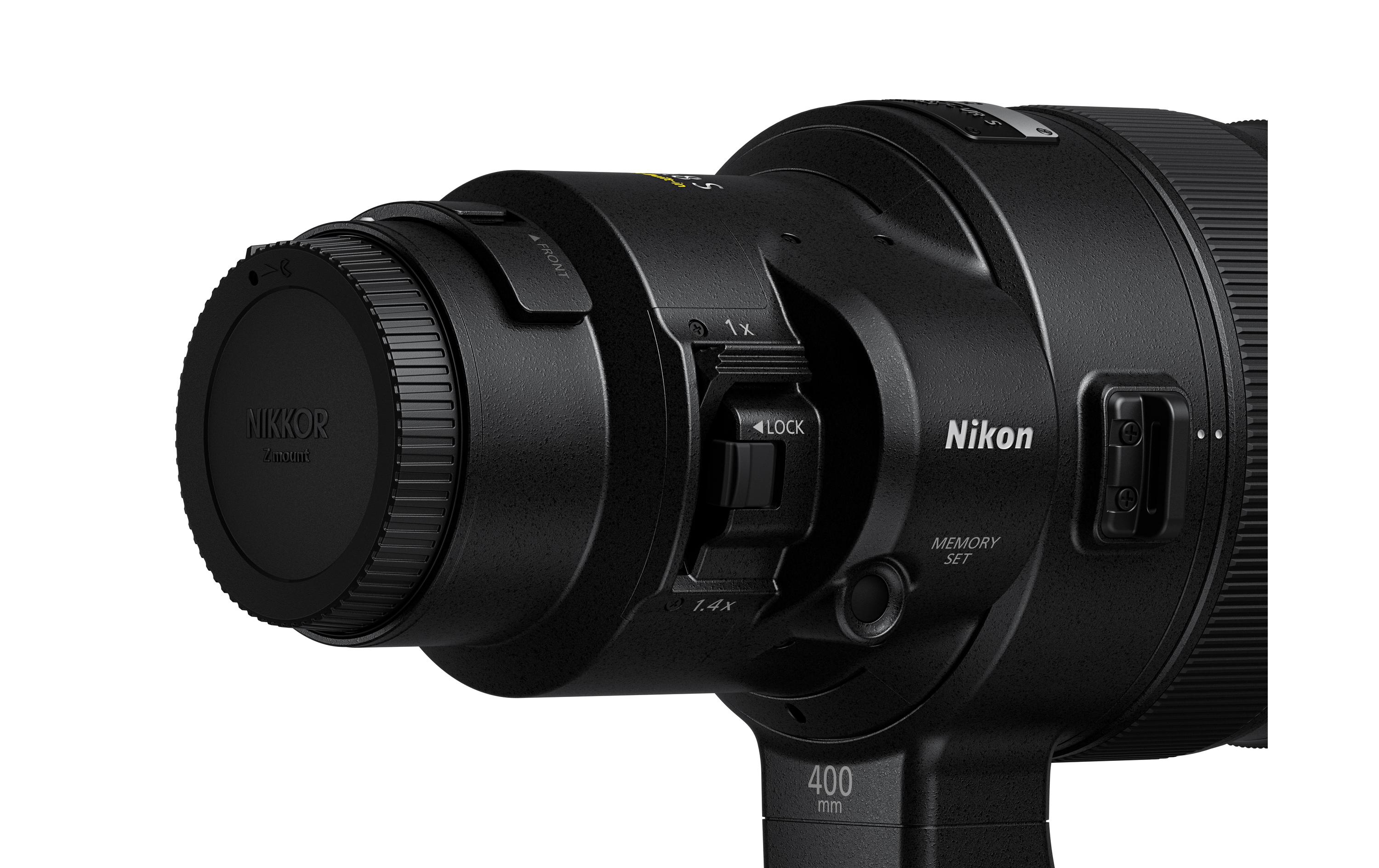 Festbrennweite NIKKOR Z 400mm F/2.8 S TC – Nikon Z<br>Nikon NIKKOR Z 400mm 1:2.8 TC VR S – Professionelles Superteleobjektiv mit Lichtstärke 1:2.8 und integriertem Telekonverter