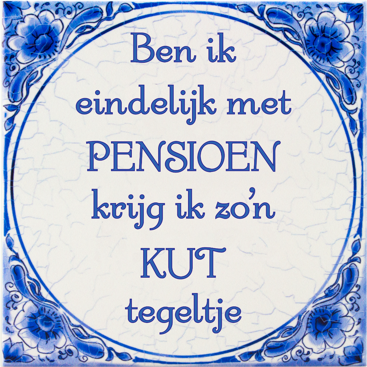 Delftsblauw Tegel Pensioen Kut 15cm