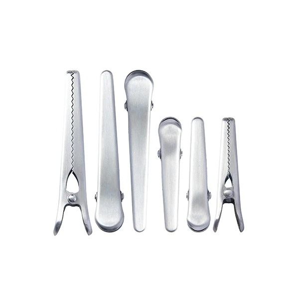 Set 6 pinces à sachet en inox 8 et 11,5 cm Mathon