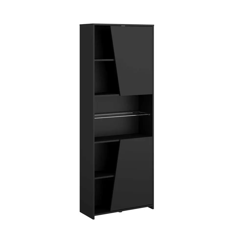 Gaming boekenkast 67cm met ledstrip - zwart