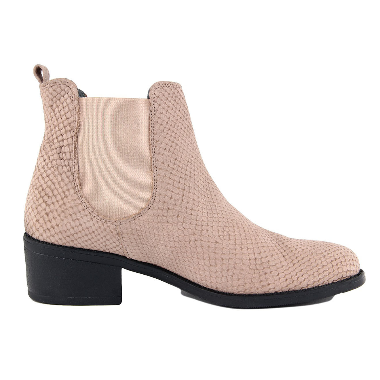 Lab78 Chelsea Boots en Cuir Manon beiges - Talon 4.5 cm