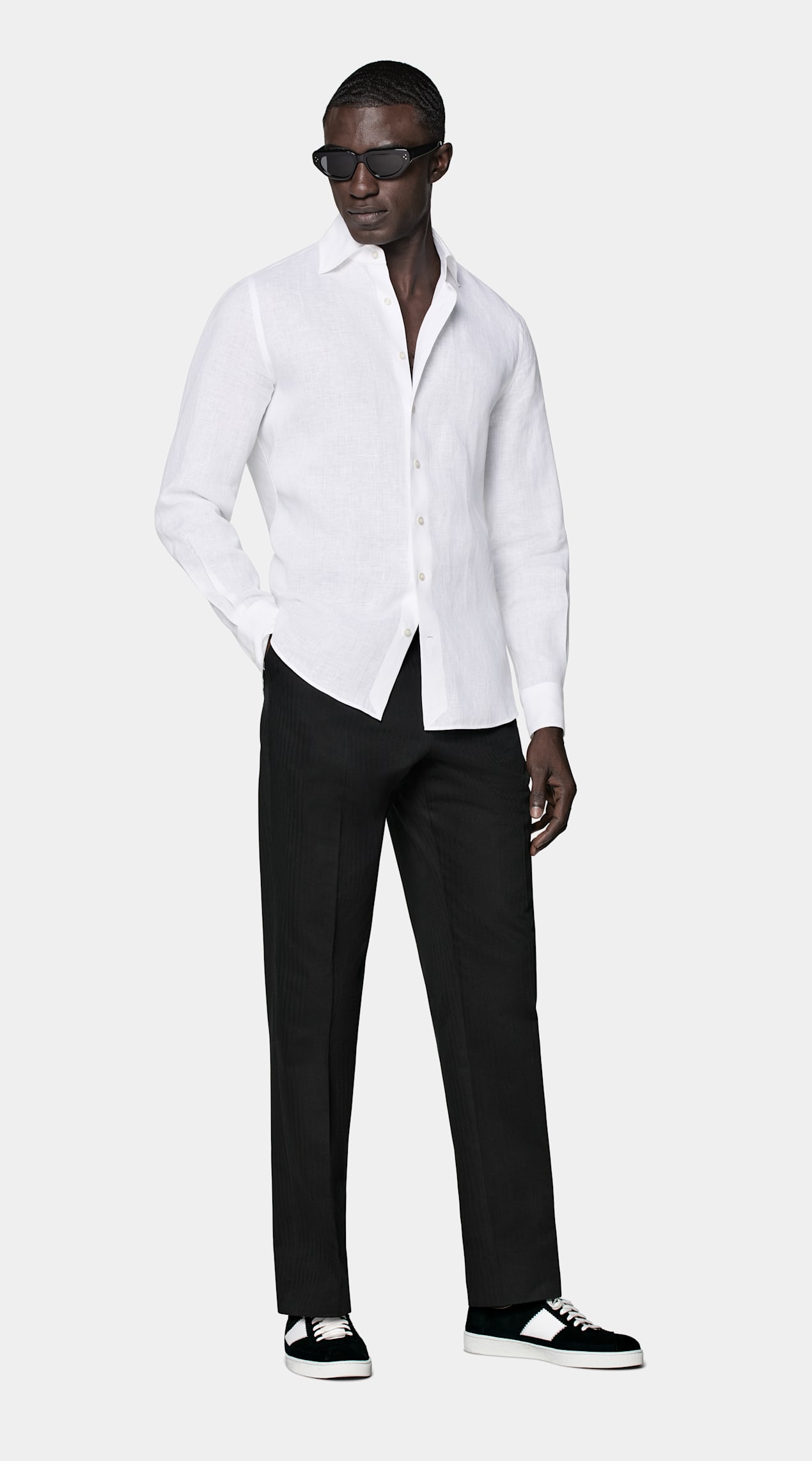 Chemise coupe ajustée blanche
