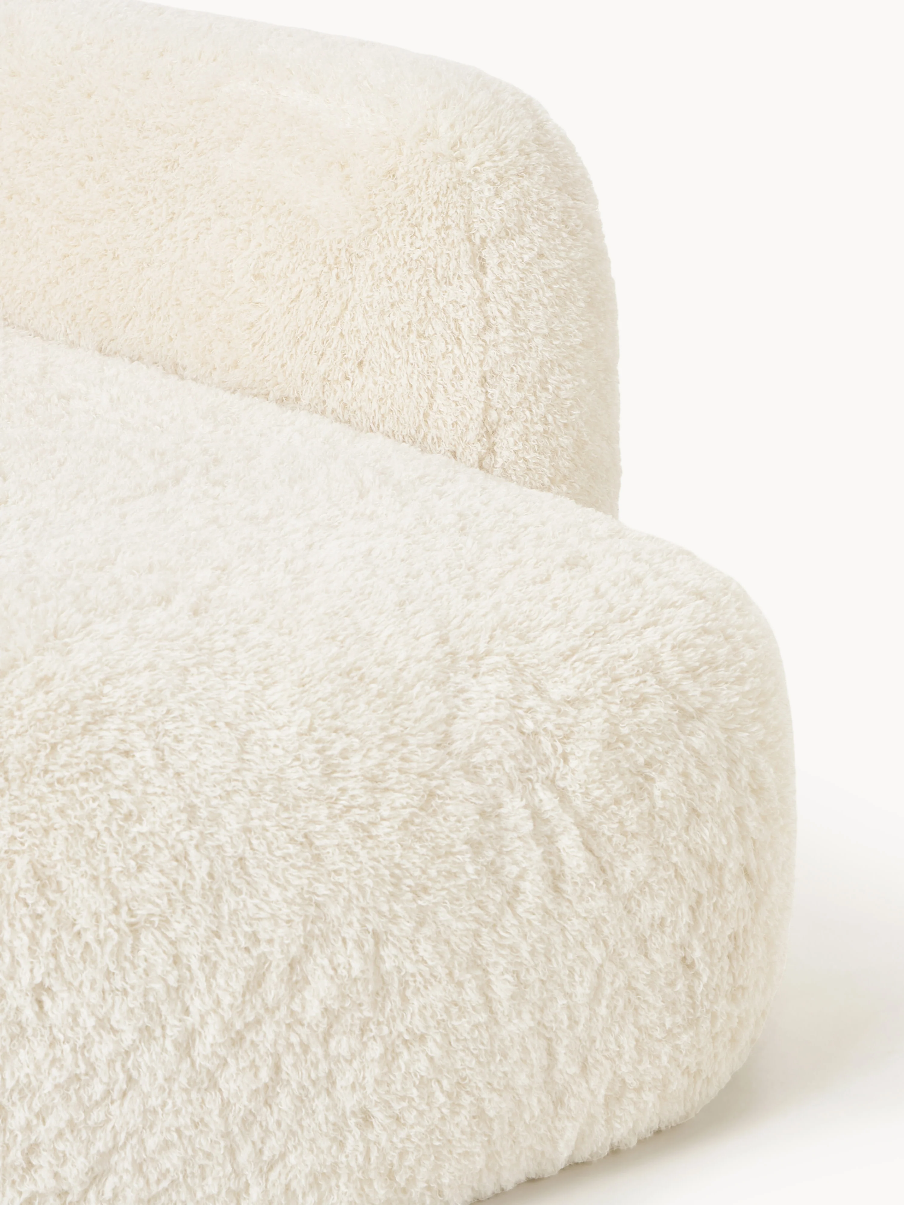 XL modulaire teddy-hoekbank Wolke (4-zits) met chaise longue aan het uiteinde