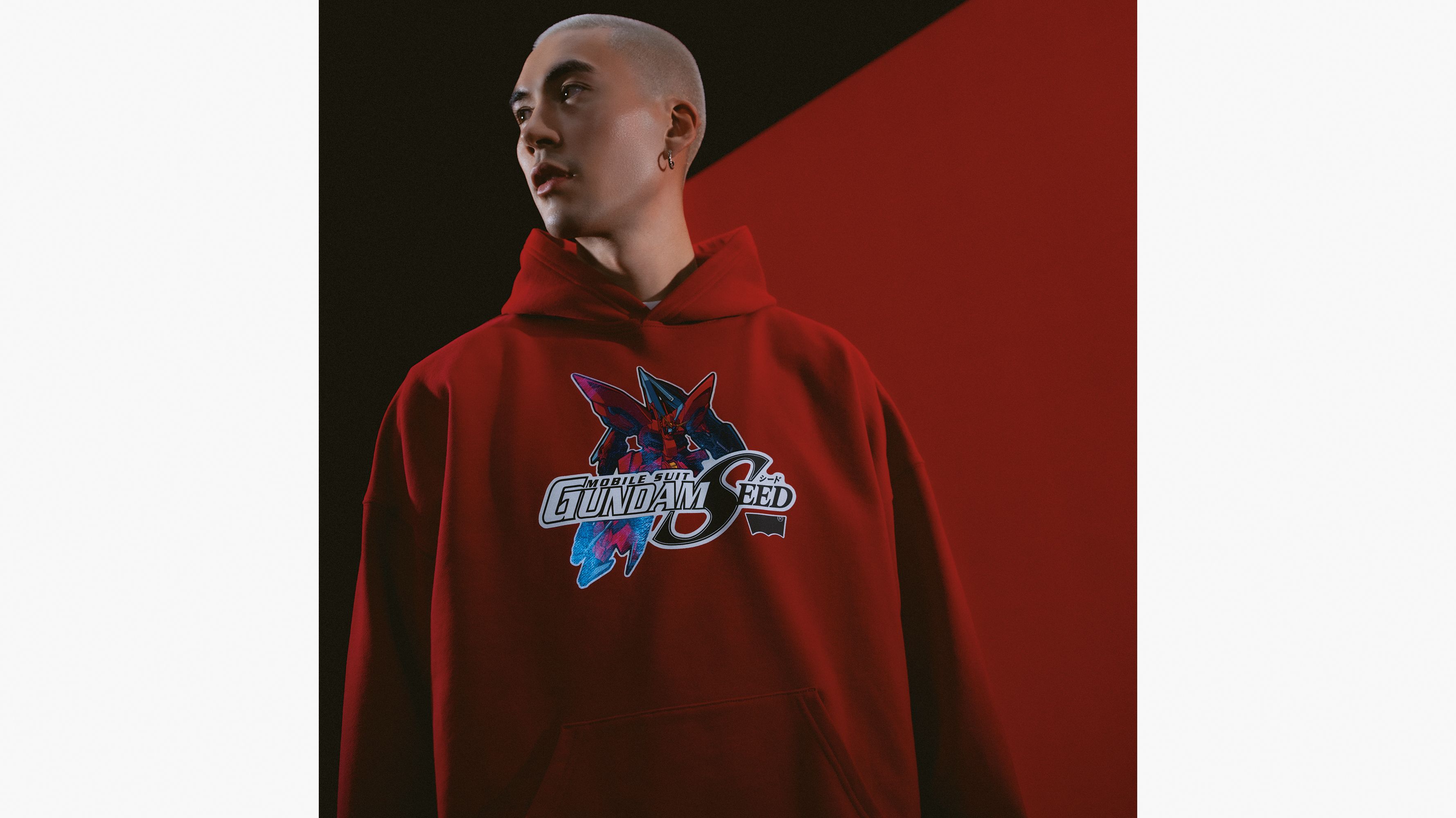 Sweat à capuche LEVI'S® x Gundam SEED - Aegis Red - Rouge