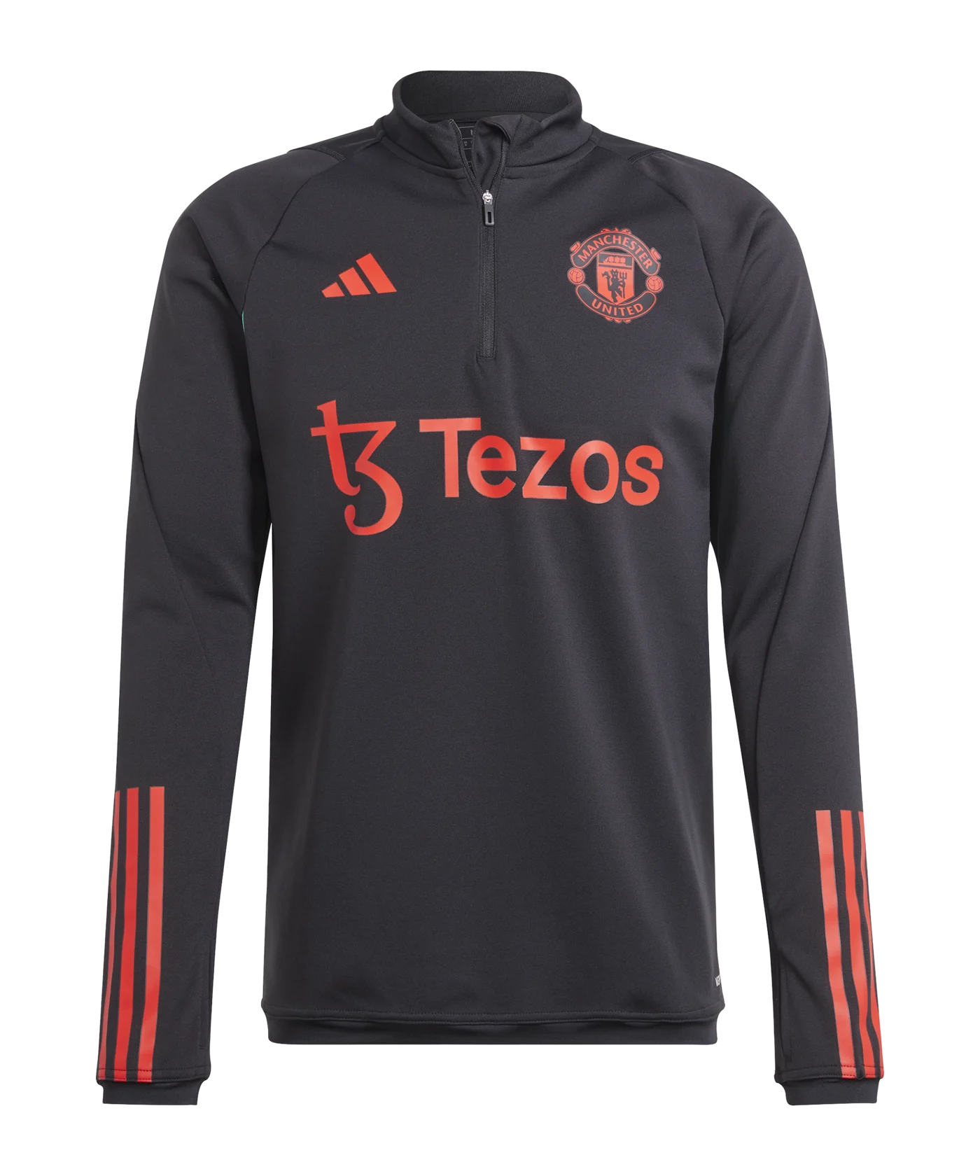 adidas Manchester United HalfZip Sweatshirt Schwarz