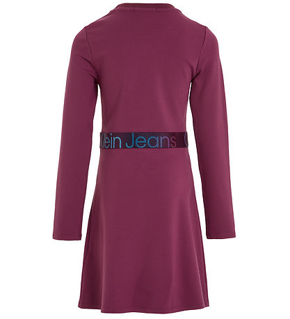 Calvin Klein Kleid - Amaranth m. Schwarz/Mehrfarbig