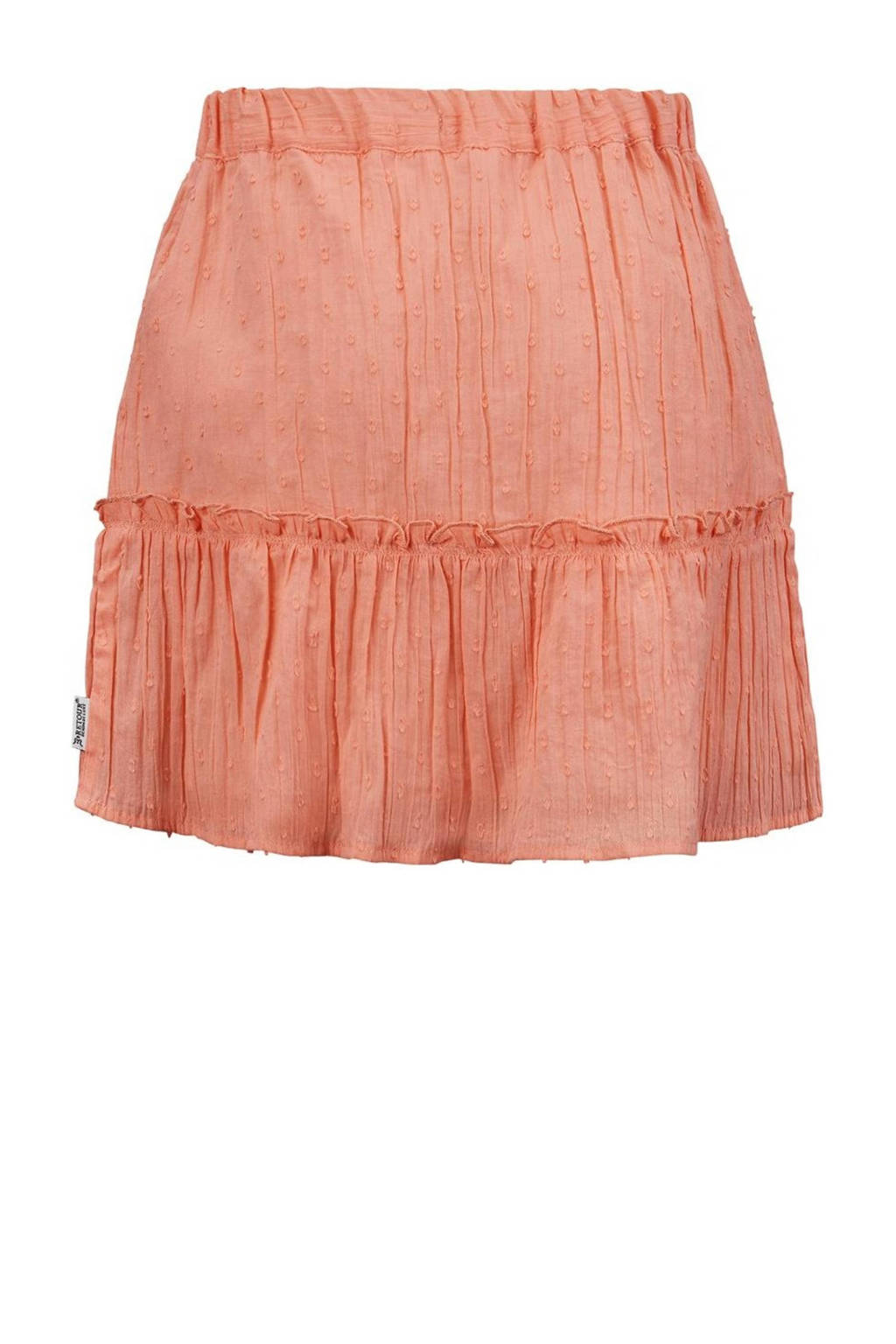 Retour Jeans rok Marseille met ruches perzik