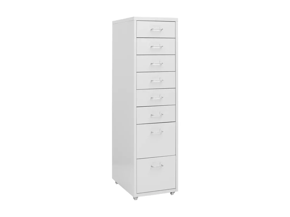 Classeur mobile Gris 28x41x109 cm Métal