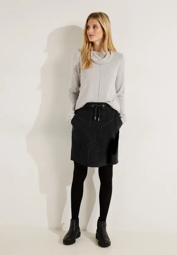 Jersey Rock mit Muster - Black