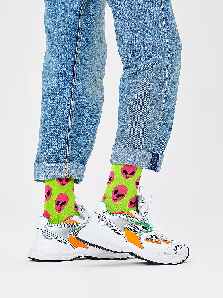 HAPPY SOCKS Damen Socken ALIEN 36-40 green grün