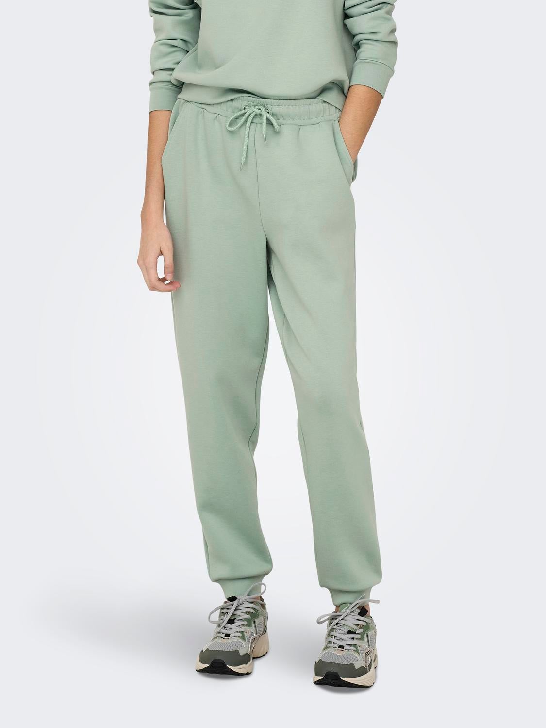 ONPLOUNGE Hohe Taille Normal geschnitten Jogginghose Frosty Green