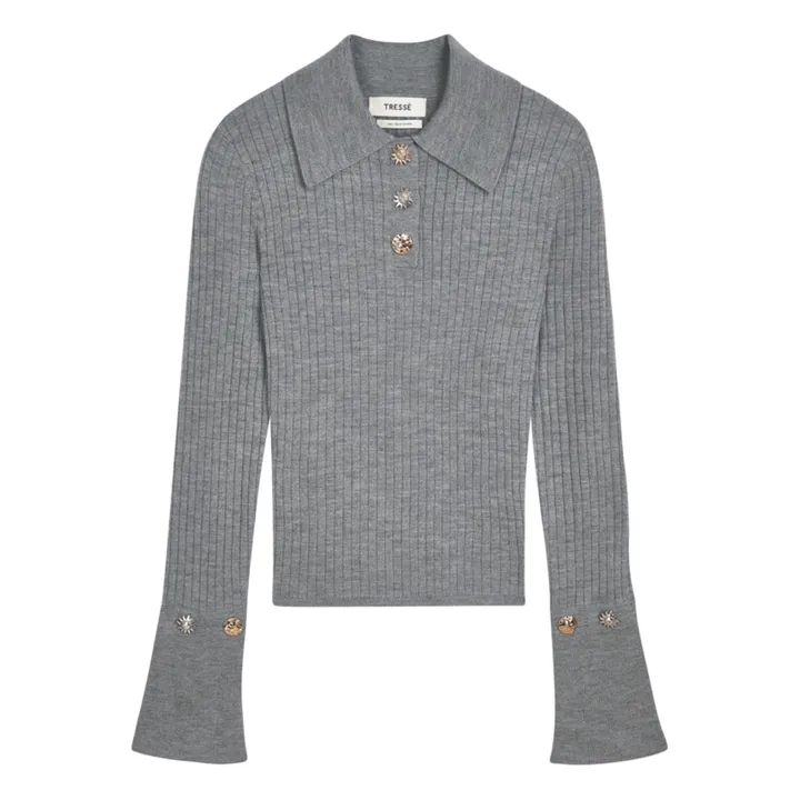 Tressé Pull Minoa Laine | Gris