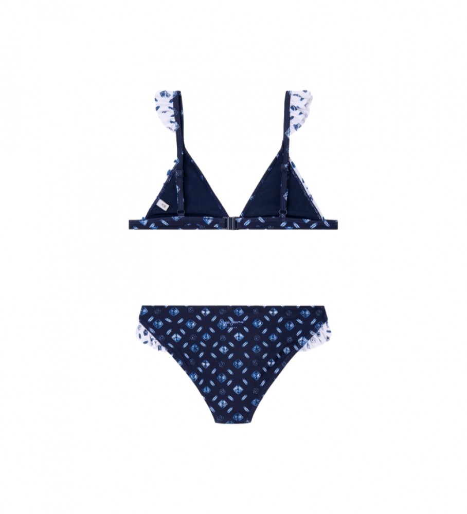 Biquíni Pepe Jeans Mirta branco e azul marinho