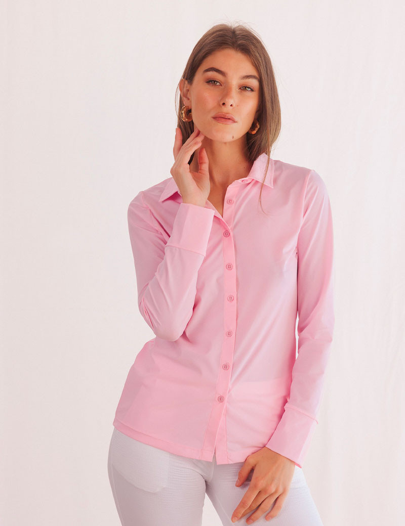 HBT SOFT UNI | MILA CHEMISE ML ROSE