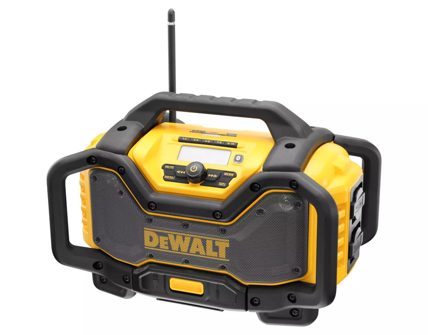 DeWALT DCR027 18V Li-Ion accu DAB  Bouwradio met oplaadfunctie - werkt op netstroom & accu