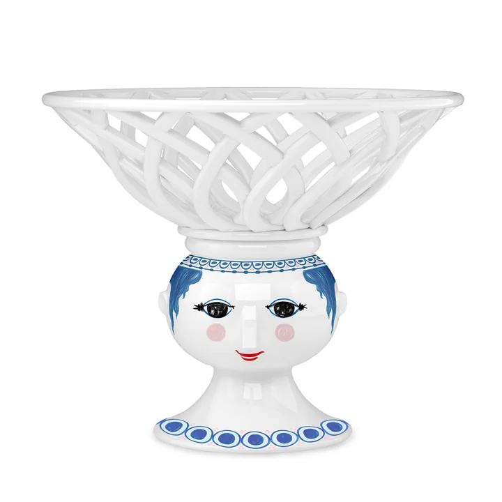 Bjørn Wiinblad - Dora Obstschale auf Fuss, Ø 25 cm, blau