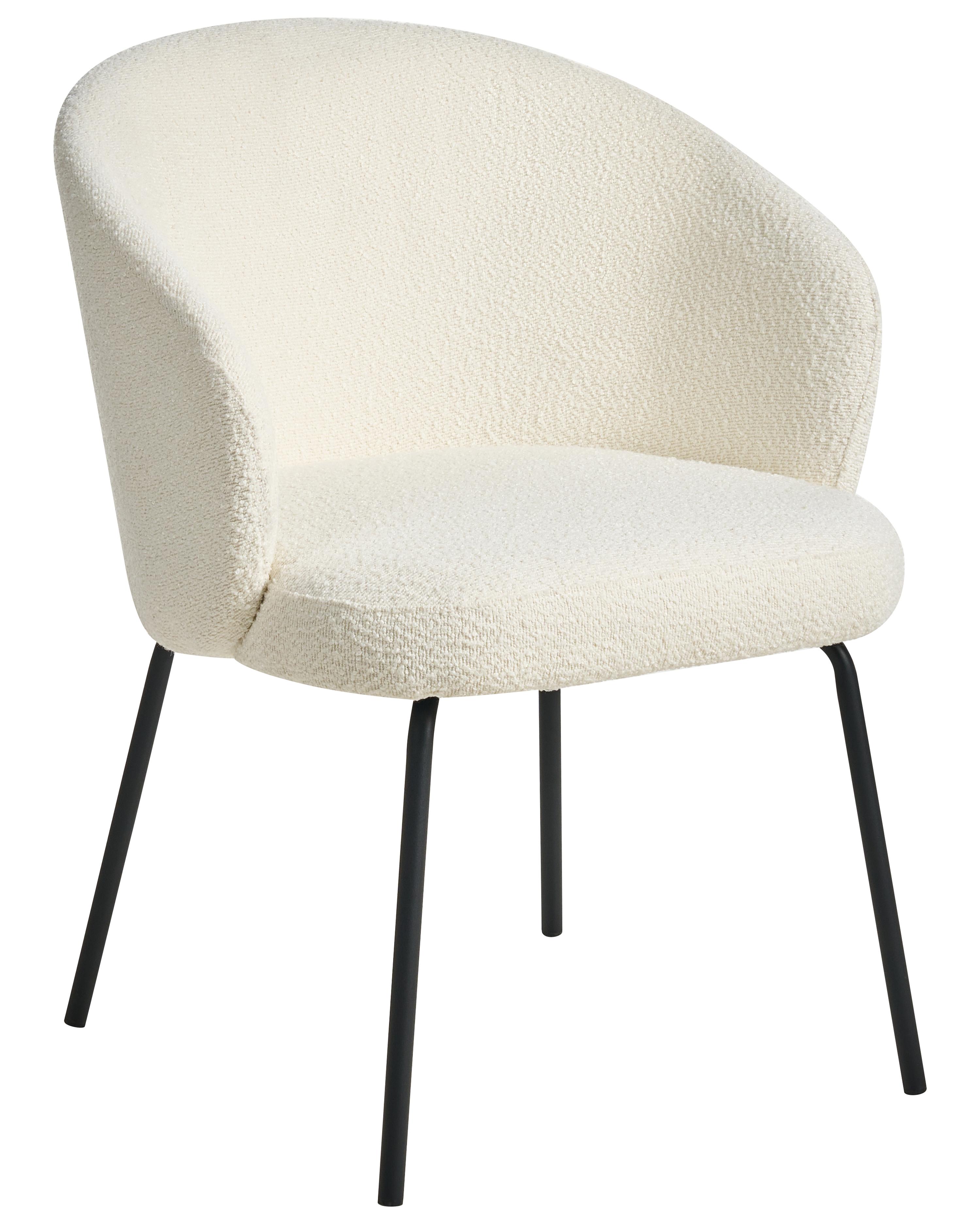 Set van 2 eetkamerstoelen LUDDEN Bouclé Lichtbeige