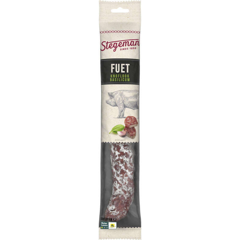 Stegeman Fuet knoflook basilicum
