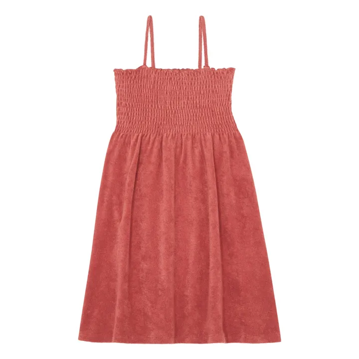 SMALLABLE BASICS Robe Midi Éponge Bio | Corail