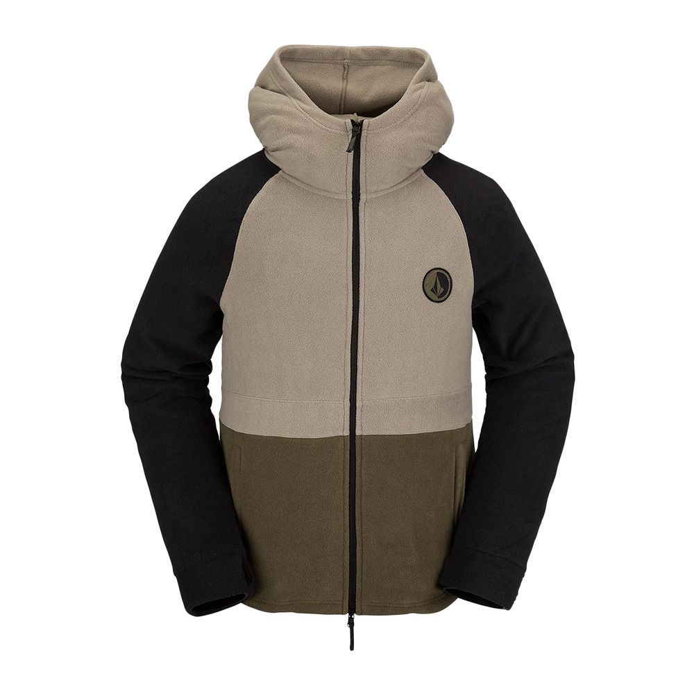 Volcom V-SCIENCE FULL ZIP - Polaire Homme dark khaki