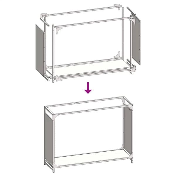 vidaXL Vedstativ svart 90x28x65 cm kaldvalset stål