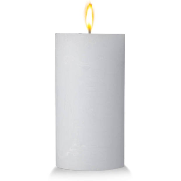 Blokker Rustieke Cilinderkaars - 7x13 cm - Wit