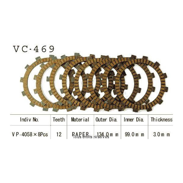 Kyoto - Disques garnis d'embrayage VC469